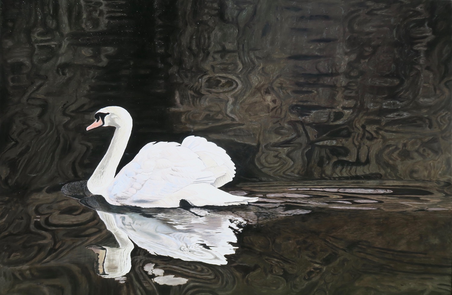 Painting of Swan by Niko Dujmovic